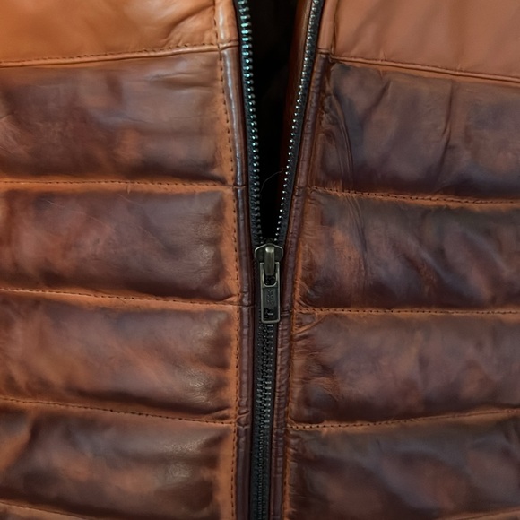 Vintage Real Leather Quilted coat new without tags - Picture 3 of 7